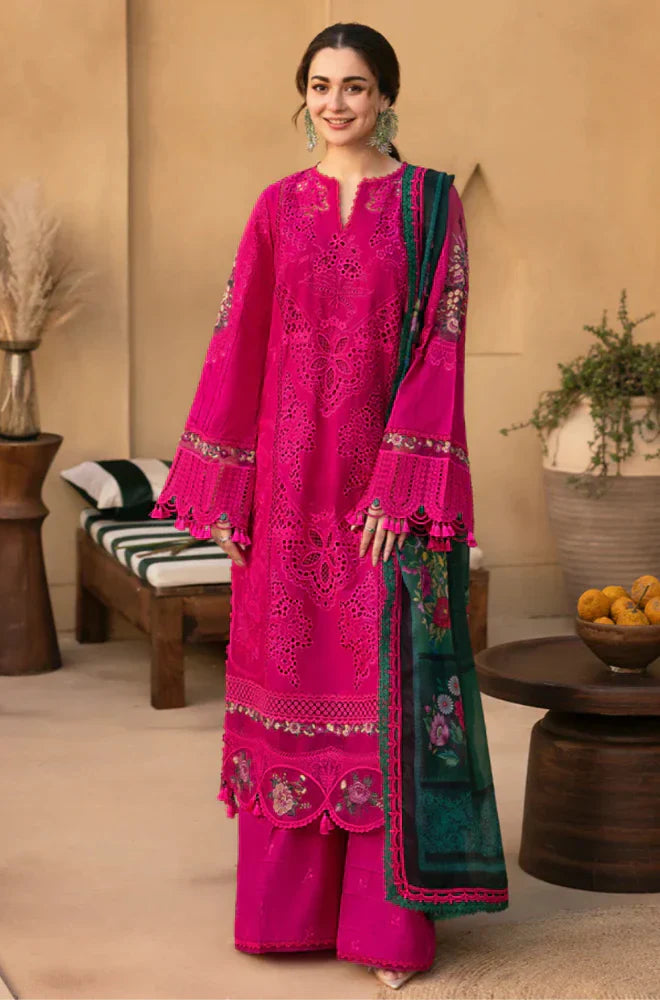 Premium Embroidered Dress with Printed Chiffon Dupatta A221