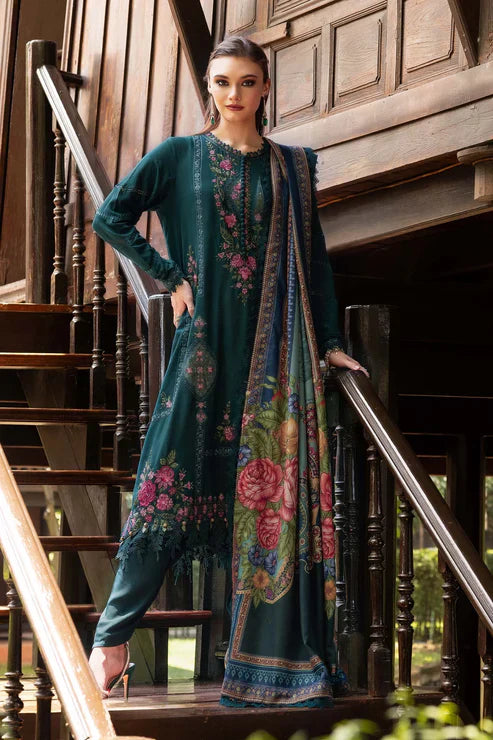 Premium Embroidered Dress with Printed Chiffon Dupatta A170