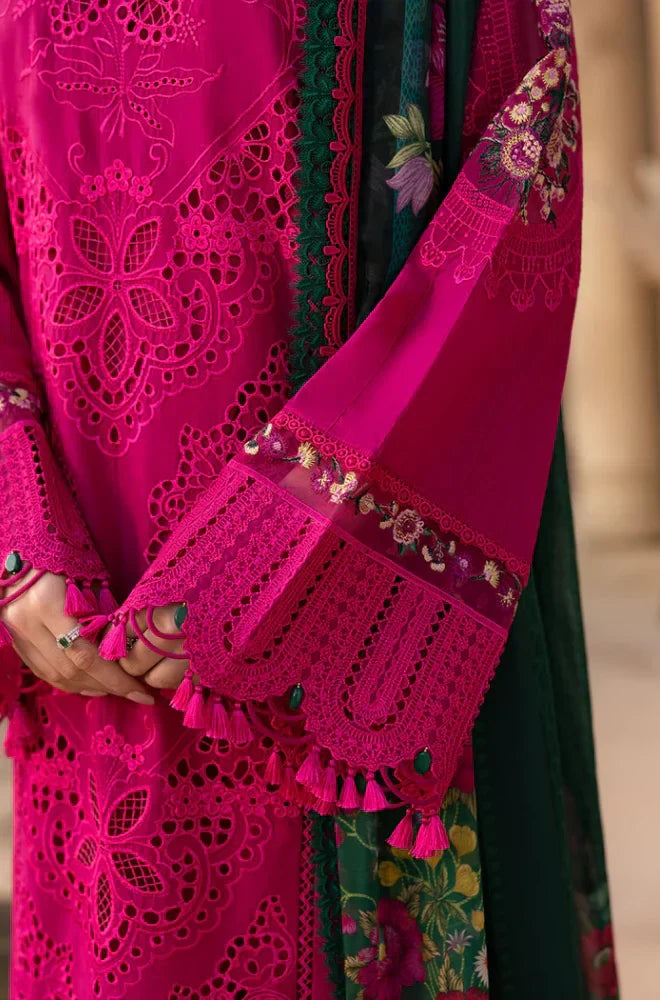 Premium Embroidered Dress with Printed Chiffon Dupatta A221