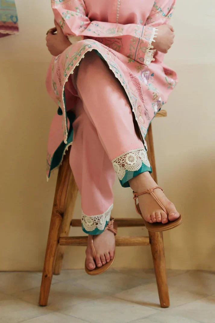 Premium Embroidered Dress with Printed Chiffon Dupatta A057