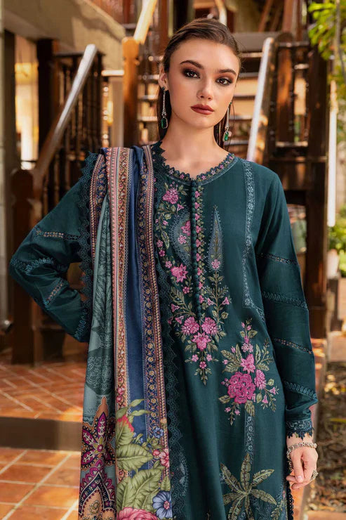 Premium Embroidered Dress with Printed Chiffon Dupatta A170