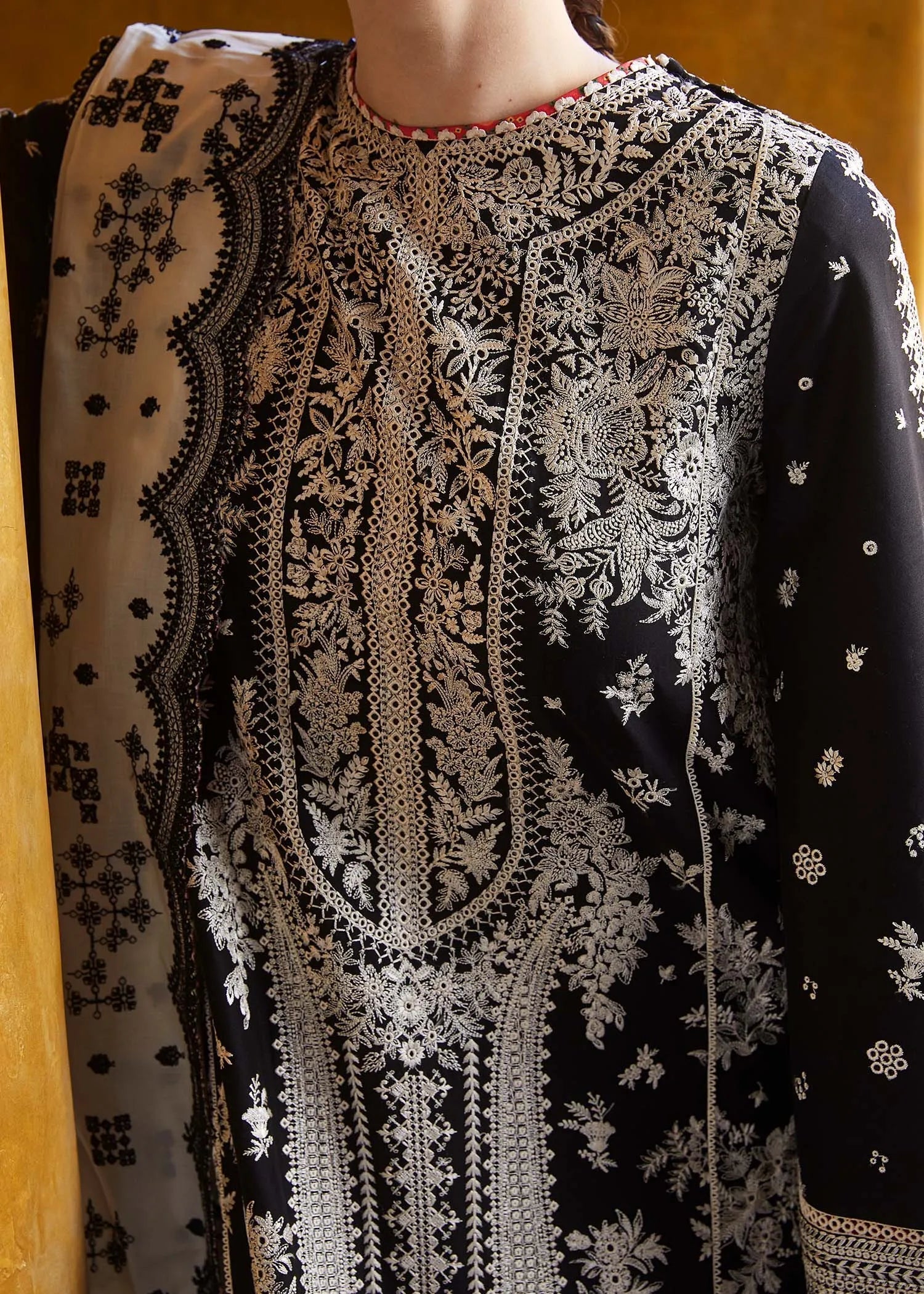 Premium Embroidered Dress with Embroidered Dupatta A100