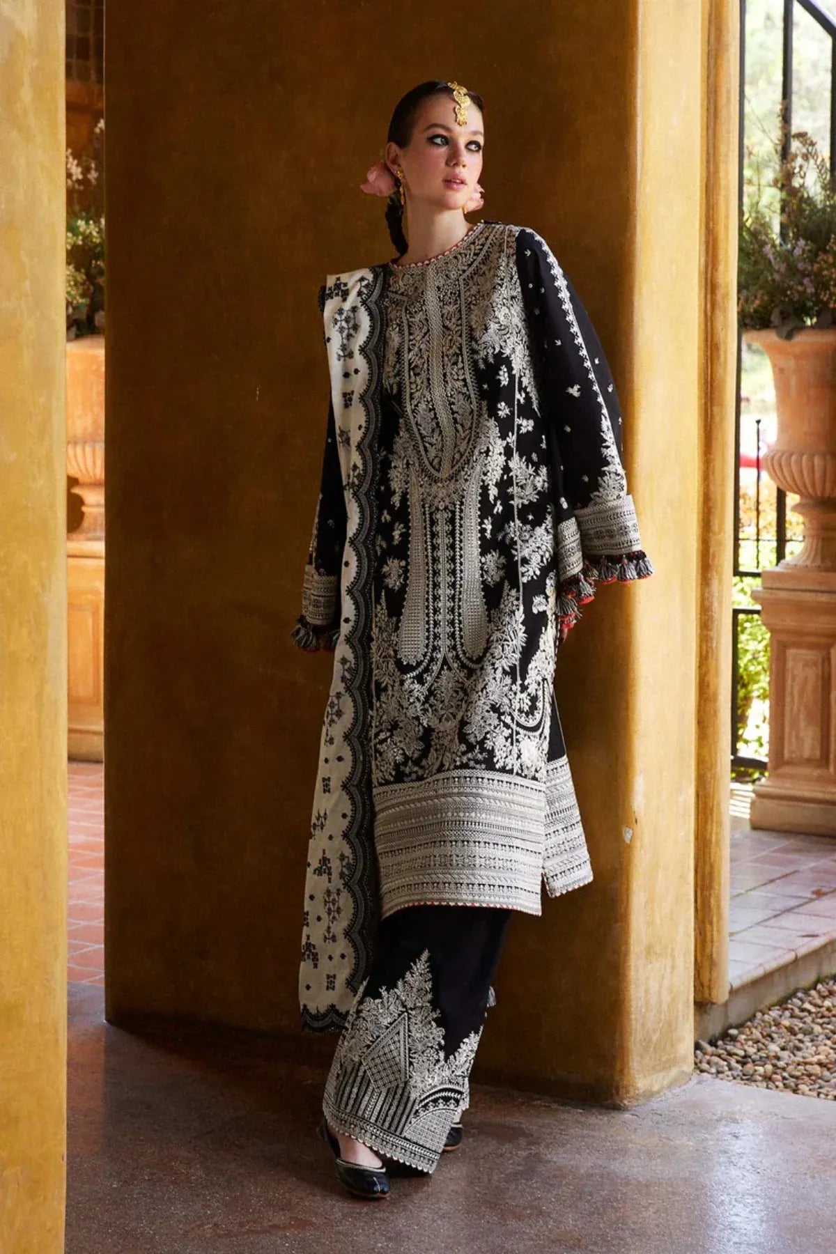 Premium Embroidered Dress with Embroidered Dupatta A100